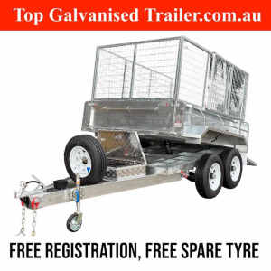 8x5 Hydraulic Tipper Trailer FREE Registration, FREE Spare Tyre