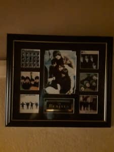 The beetles photo/album covers in frame - signed