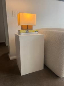 Side table plinth - Marble plaster finish