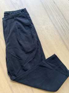 General Pants black noise / whiterain linen pants 32
