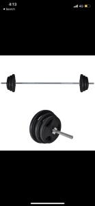 Standard barbell weight set