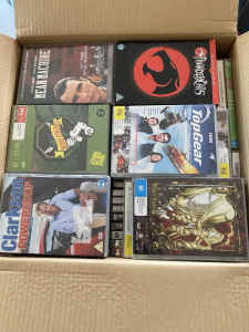 Box of random DVDs