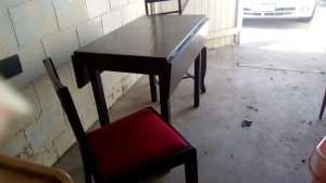 Free Solid Wood, Drop Side table & two Chairs Rosebud