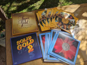 Super Gold & Solid Gold 2 Vinyl Records 80s Top Hits