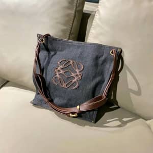 Brand new latest fashion LOEWE tote bag, (leather and denim)