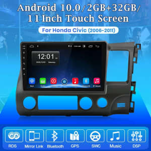 For honda civic plug n play 2006 to 2011 gps 10 inch headunit stereo