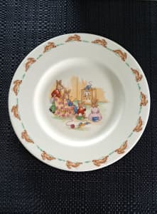 Vintage :Bunnykins English Bone China Royal Doulton Plate and Bowl 