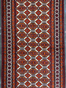 2x1M Persian Balouchi Nomadic Rug