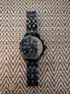 Tissot T-Sport Mens 45.50mm Black and Steel Quartz Chronograph Watch 