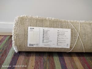 Ikea rug, dog rack for Toyota landcruiser