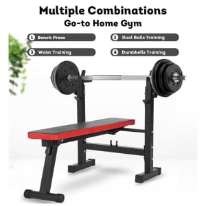 JMQ Fitness Foldable Multi-Station Weight Bench