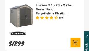 Lifetime Desert Sand Garden Shed