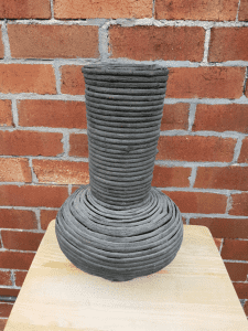 Vintage hand made rattan vase