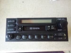 Toyota Corolla Seca (2001 model) AM/FM Car radio with cassette player.