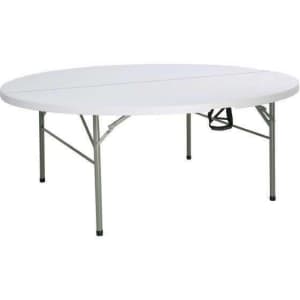 Bolero Round Centre Folding Table 6ft White(Barcode HC270)