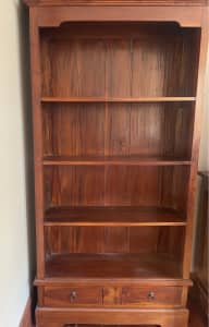 Timber bookshelves