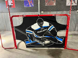 Bauer Ice/Inline Hockey Goal - Backstop and Goalie Trainer