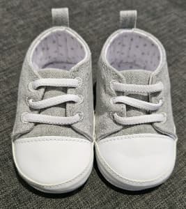 Baby shoes size 18 (grey) & 19 (blue)