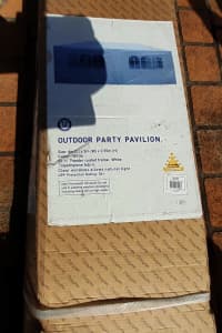 OUTDOOR PARTY PAVILION 6MT X 3MT X 2.55M HIGH. NEW STILL IN BOX 