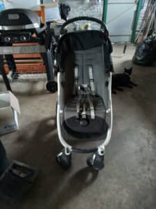 Pram and carrier for new born good condition just faded 