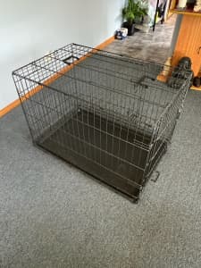 Large dog crate near new