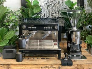 EXPOBAR CREM ONE 2 GROUP NEW COFFEE MACHINE & MAZZER SUPER JOLLY GRIND