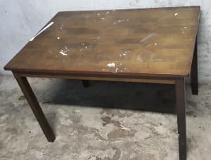 CHEAP Solid wood dinning table, paint smeared, Carlton pickup