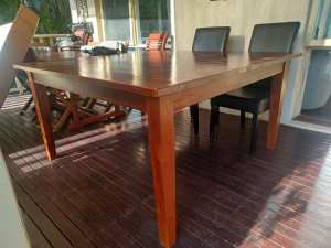 Dining Table square 8 seater solid hardwood