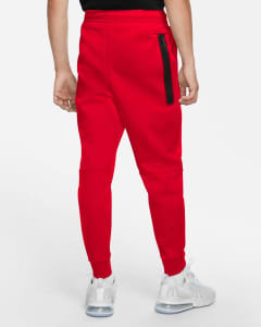 Nike Tech Fleece Jogger Track Pants Sweatpants Red Mens Large Brand