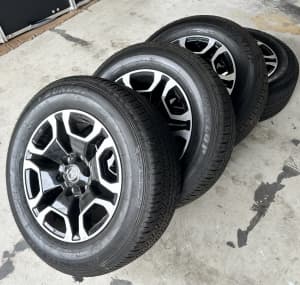 GENUINE 2022 TOYOTA HILUX TYRES AND ALLOY RIMS 18” x 4