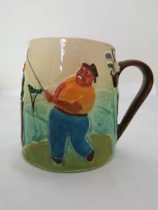 Golfers Mug DIANA Pottery