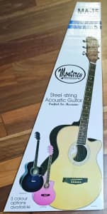 Monterey Guitars MA-15 Steel-string Acoustic Guitar in Pink