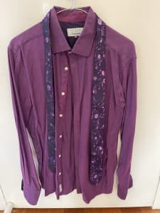 Ted Baker Purple Shirt and Tie Combo size 16 (L)