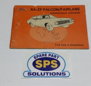 XA-ZF Falcon-Fairlane Maintenance Schedule & Service Manual