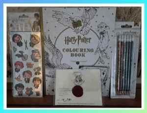 NEW Harry Potter Colouring Book & Hogwarts Letter & Stickers & Pencils