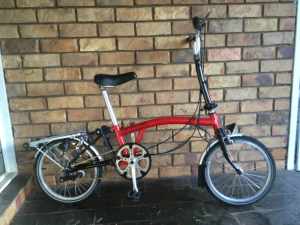 BROMPTON FOLD UP BICYCLE WITH RACK - LOW KM