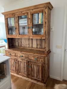 Reclaimed timber kitchen dresser buffet hutch