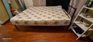 double bed frame amd mattress 