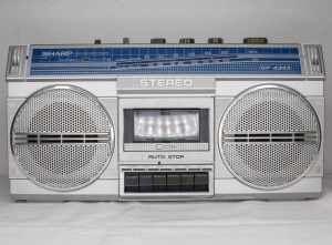 SHARP GF-4343 Stereo Radio Cassette Recorder Vintage 1980s Boombox