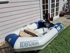 Zodiac Cadet C260LR Inflatable with Mercury 2 Stroke 6HP Outboard