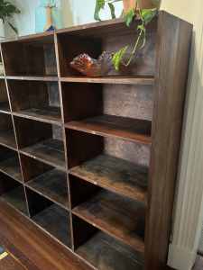 Pending-Vintage Industrial Hardwood Pigeon Hole Storage/Bookcase/Recor