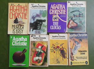 59 vintage Agatha Christie books, from fair to good condition.