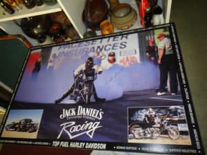 Jack danniel tennesse whiskey racing poster with frame