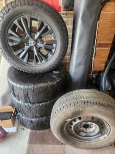 Nissan navara wheels and tyres plus spare