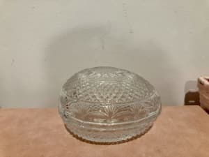 Vintage glass ‘Avon’ trinket egg (have two)