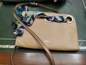 Brand new with Tag light brown mimco scarf crossbody shoulder handbag