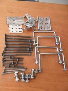 Assortment of bolts, hinges, handles etc