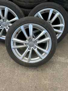 G.A.P. 18 AUDI A3 8V RIMS AND TYRES SET OF 4