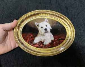 Franklin Mint collector plate Master of the Tartan white terrier