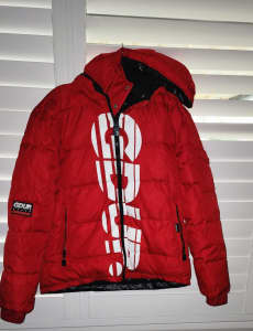 GDUP reversible black/red puffer jacket
